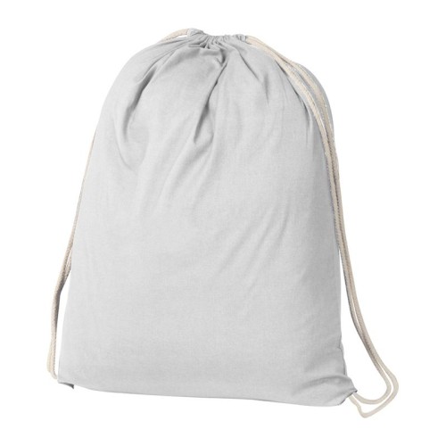 Športna vreča - nahrbtnik za opremo iz bombaža 140g/m, bela 002406